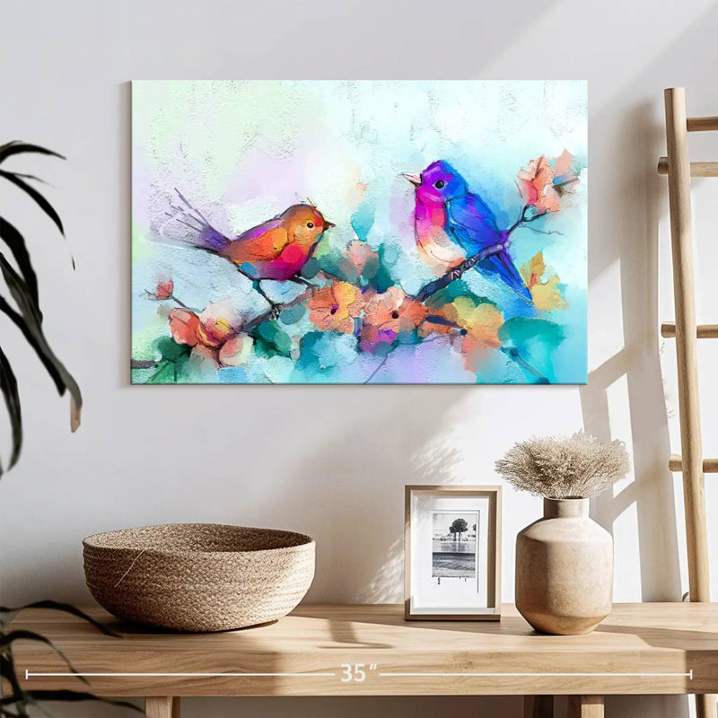 Brampt Colorful Songbirds, 16" H x 24" W