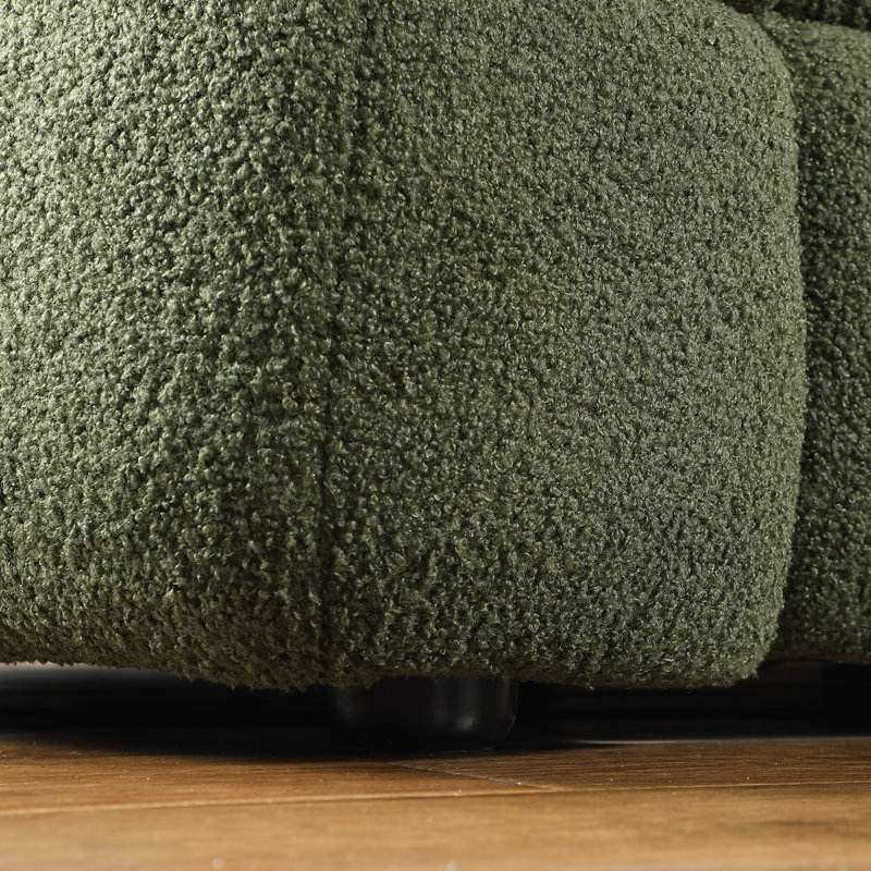 Upholstered 84.25'' Sofa, 26.8" H x 84.25" W x 36" D, Green