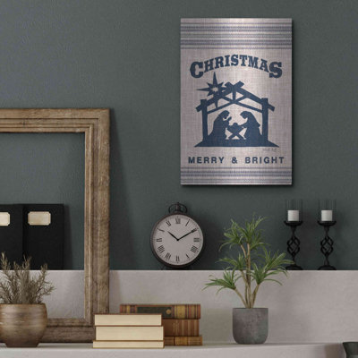 «Christmas Merry & Bright» par Cindy Jacobs, art mural en métal