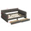Lit plateforme tapissier avec port USB et 2 tiroirs-2088441106