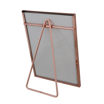Classical RectangularPhoto Picture Frame with Easel Back - Rose Gold