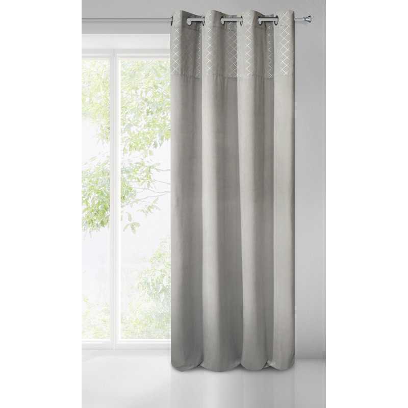 Aarna Blackout Curtains Single Panel, Grey