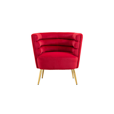Accent  Chair With Golden Feet For Living Room, Bedroom, Office,Waiting Rooms