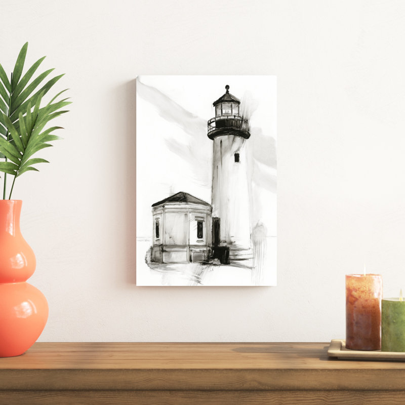 «Lighthouse Study II» par Ethan Harper - reproduction de dessin sur toile tendue, H 18 po x l 12 po