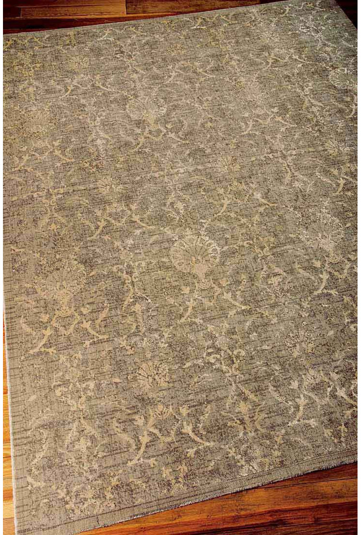 Eidelweiss Wool/Silk Moss Area Rug Darby Home Co Rug