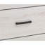 Eastern King Bed In Coastal White Tone, Slatted Headboard, Two Drawers, Wear - Finish, Bedroom Addition Feature Panel With Headboard And Concealed Storage, Solid Wood Attribute, Accent Attribute