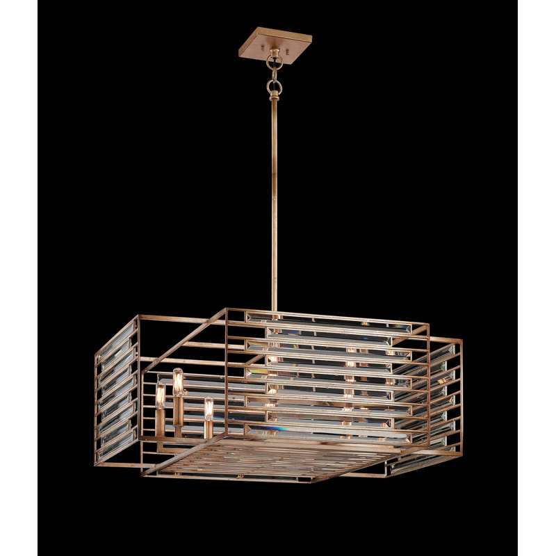 Luminaire suspendu carré / rectangulaire à 8 lumières pour lanterne