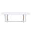 Table basse blanche en bois massif de style rotin