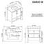  36 po Dario Meuble-lavabo autoportant noir mat avec lavabo simple, comptoir en marbre d'ingénierie et dosseret inclus-482259956-482259957-482259963