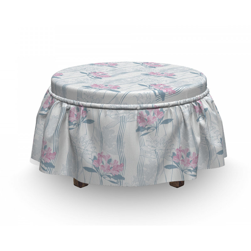 Housse pour repose-pieds alstroemeria fleurs