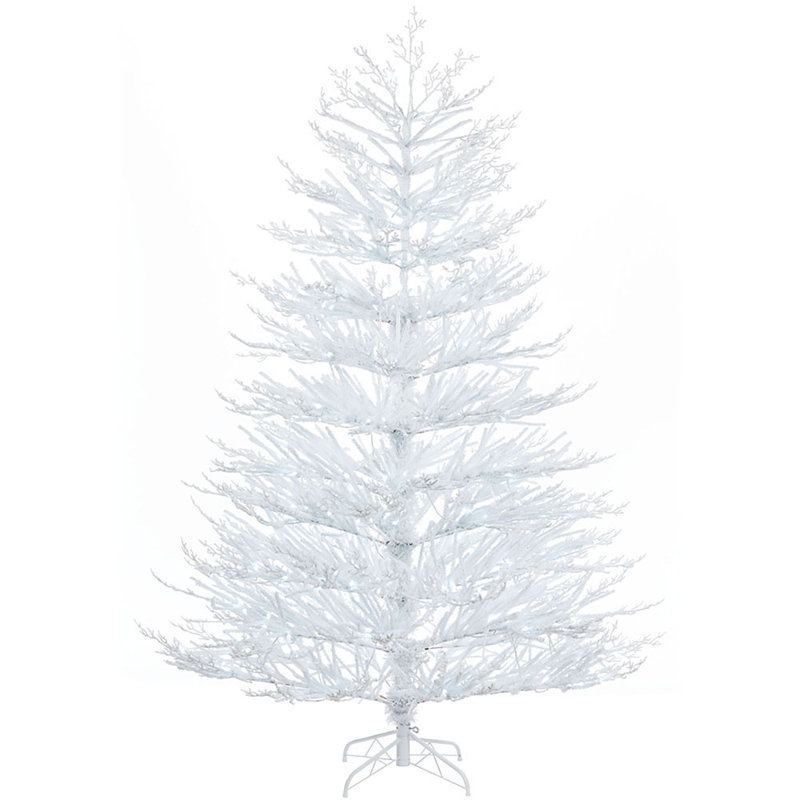 Lighted Artificial Pine Christmas Tree, 7ft H