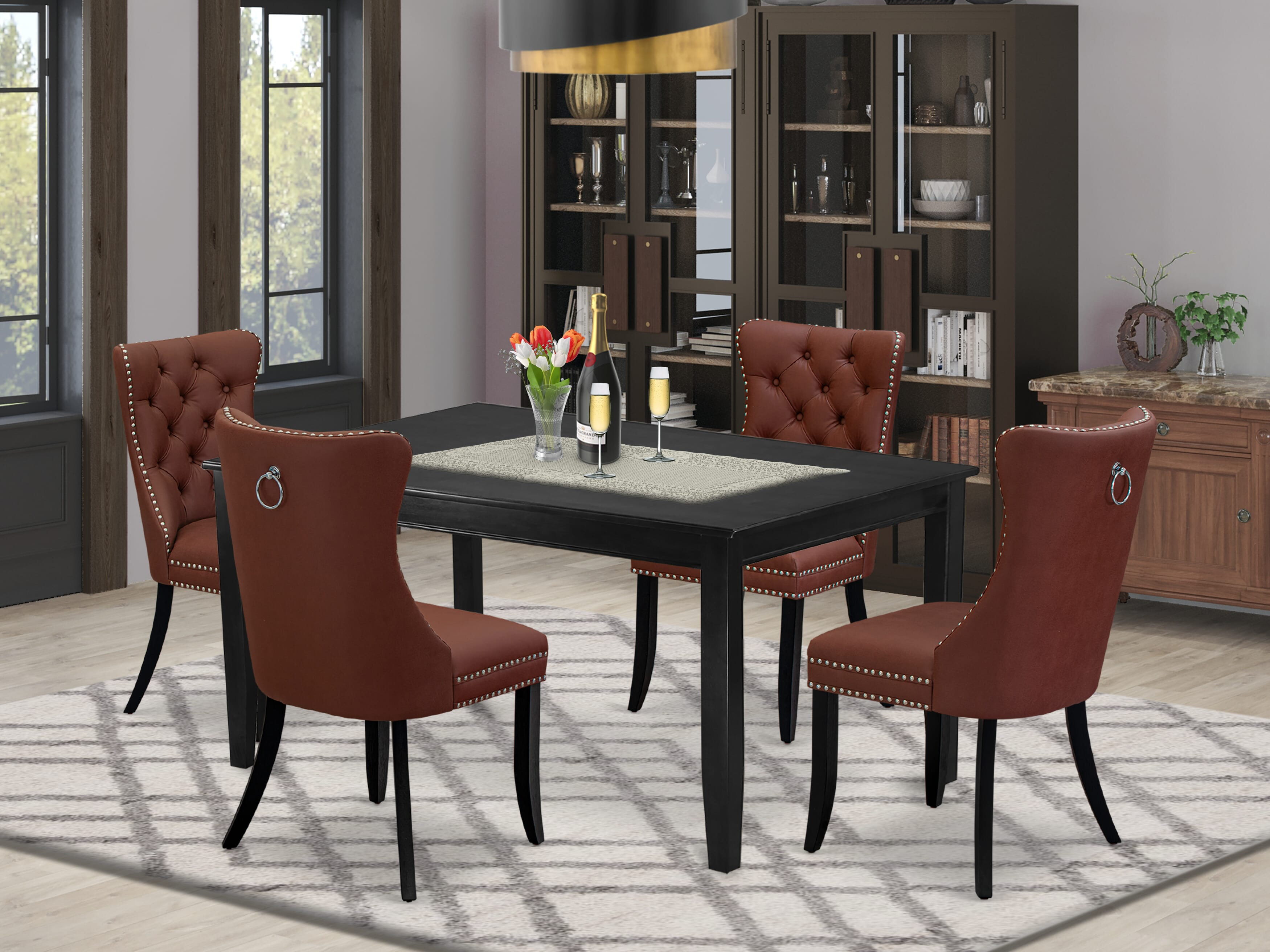 Latitude Run® AAB8852AD3284C3799D47AB3F44B7826 5 Piece Dining Table Set ...