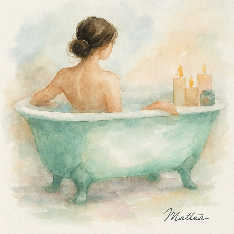 Art mural sur toile Serenity Soak, H 20 po x l 20 po