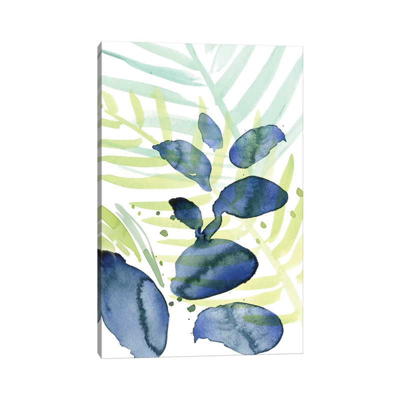 Queen Palms II by Jennifer Paxton Parker - Wrapped Canvas Painting, 30.48 cm H x 45.72 cm W