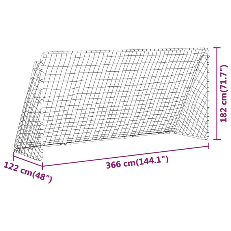 Freeport Park Lavonne Metal Football Net, 182 x 122 x 366 cm