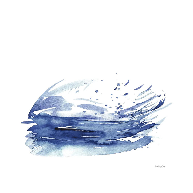 Coastal Splash IV by Mercedes Lopez Charro - Wrapped Canvas Painting, 30.48 cm H x 30.48 cm W