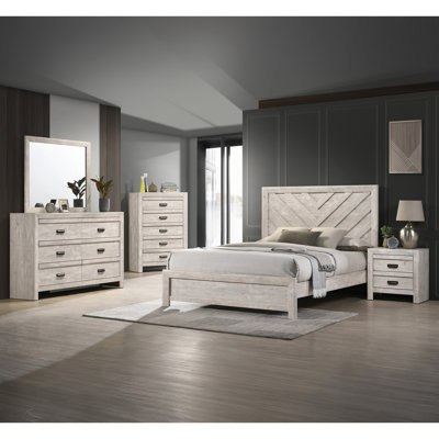 1pc Contemporary Chest Five Storage Drawers Rustic Beige Gray Finish Bedroom Wooden Furniture
