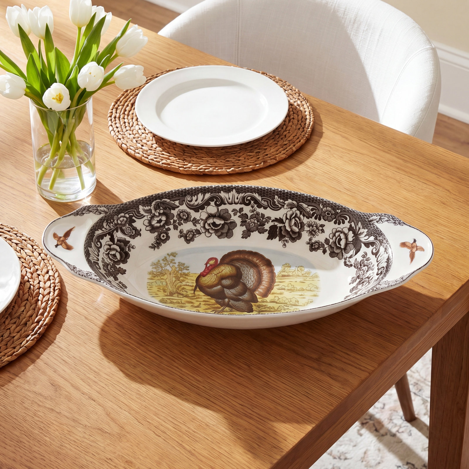 Woodland Turkey Porcelain Tray