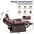 65.7" Modern Manual Reclining Loveseat With Storage Console And Cup Holders-399879668