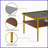 Gray Tempered Glass Living Room Coffee Table with Golden Legs – Easy-Clean &amp; Stable Design-332025262