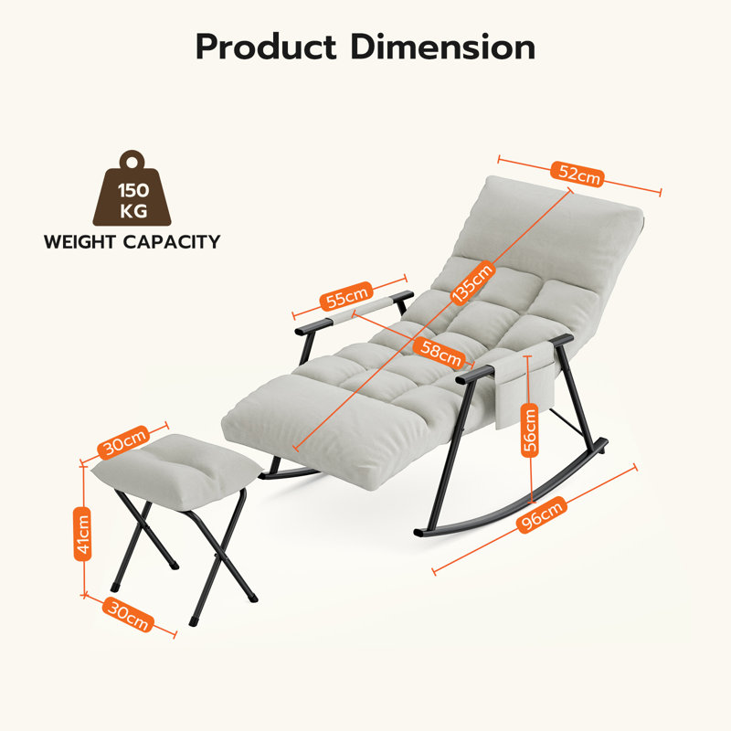 Royalene Stainless Steel Rocking Chair