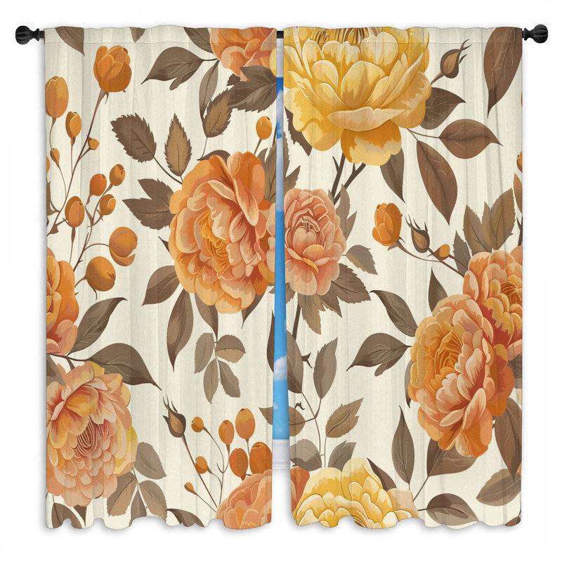 Nazlican Room Darkening Curtain Pair, 20" W x 82" L