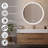 Round Bathroom Vanity Mirror Frontlit LED Lighted, Anti-Fog 3 Colors Temperature Dimmable Light, Wall Mirror With UL Rohs ETL & 3-Year Warranty-528568646