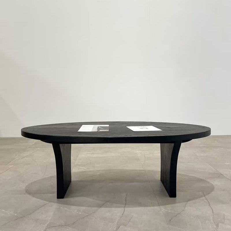 Solid Wood Coffee Table with Spacious Top