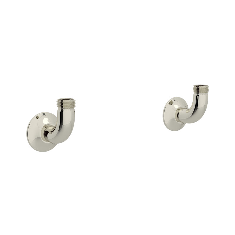Georgian Era™ Bridge Kitchen Faucet Wall Unions, Polished Nickel