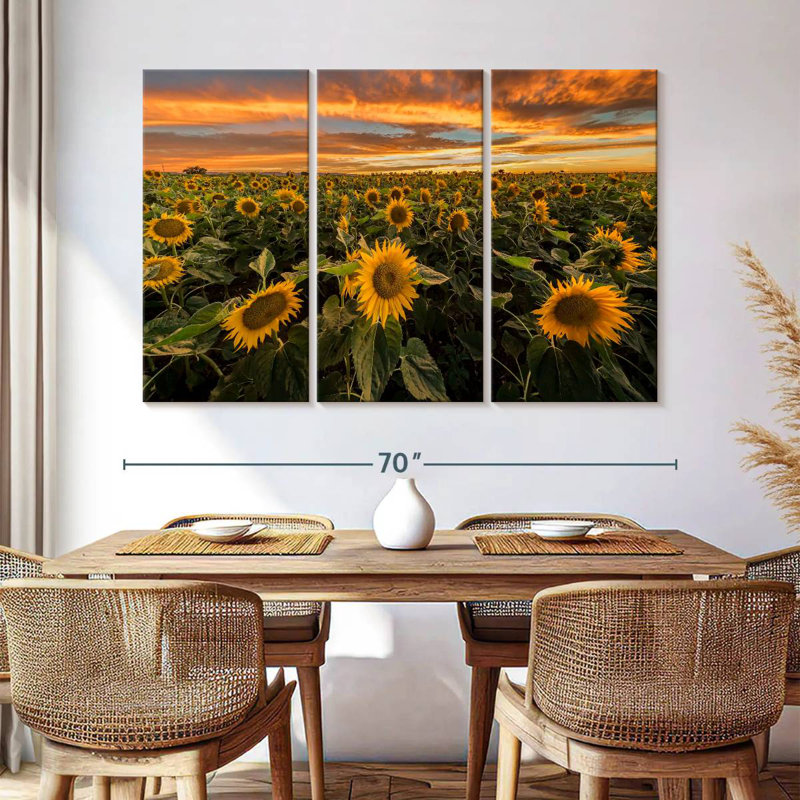 Alvord California Sunflower Field, 42" H x 65" W