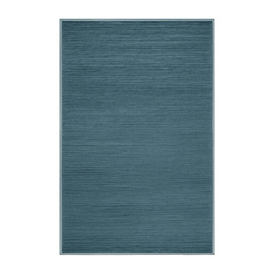 Machine Washable Solid Blue Area Rug