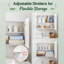Armoire de buanderie, armoire murale à 2 niveaux avec tablette réglable, armoire de rangement 32 po avec 2 portes, pour salle de bain, cuisine, buanderie