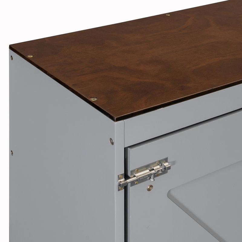Grand lit escamotable avec station de charge, Grey