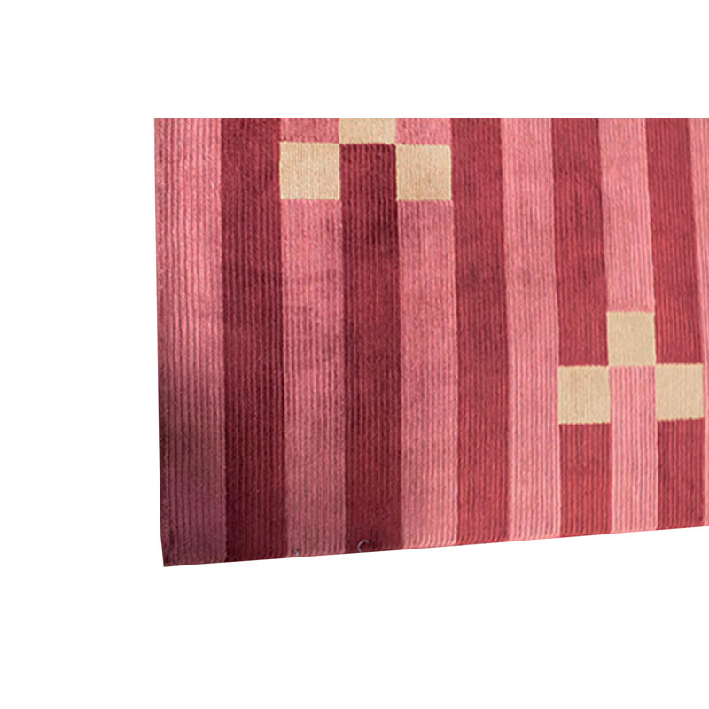 Hand-Knotted High-Quality Red and Beige Area Rug