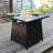 Square Propane Smokeless Fire Pit Table with Hidden Fuel Tank