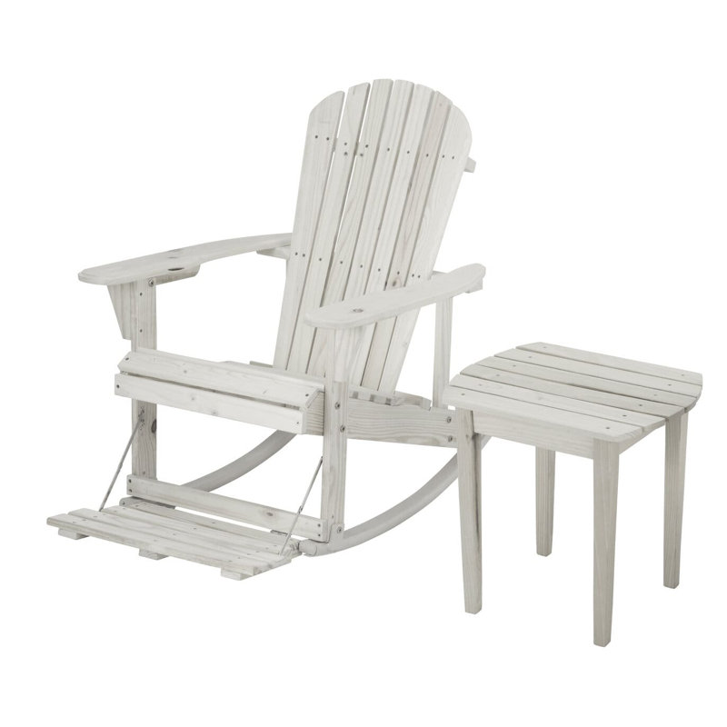 Artiana Outdoor Adirondack Chair, White