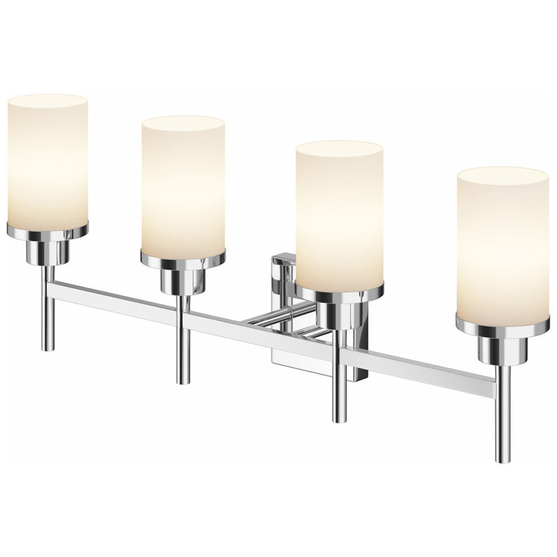 4-Light Bathroom Vanity Lighting, Polished Chrome