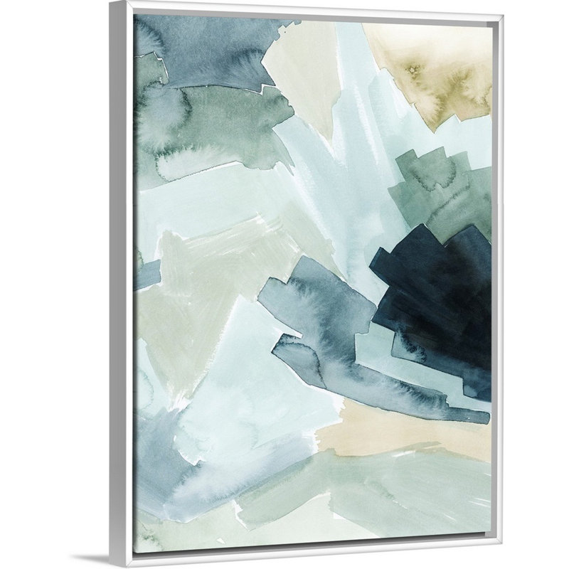 «Shadow Breeze II» par Grace Popp - reproduction d'art sur toile, Cadre flottant blanc, H 42 po x l 32 po x P 1,75 po