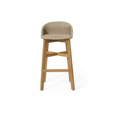 Avani Acacia Wood 30" Patio Bar Stool by Beachcrest Home