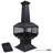 Fairburn 57" 360-Degree View Steel Wood-Burning Chiminea with Grate, Poker, and Cover