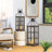 35.50''H Wood/Metal Farmhouse Tabletop Lanterns-731521003