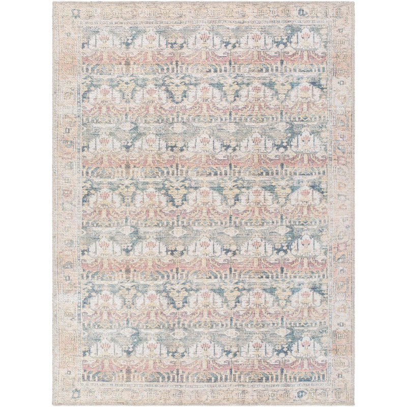 Yaruna Machine Washable Area Rug, Rectangle 6'7" x 9'