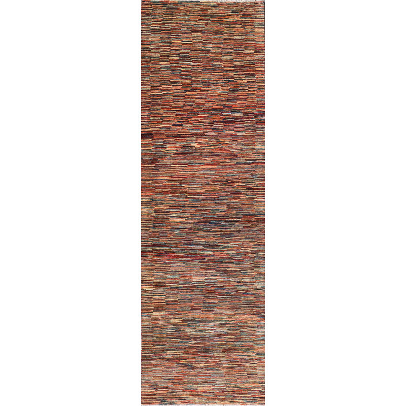 Abrash One-of-a-Kind 2'9'' X 9'5'' New Age Runner Wool Area Rug in