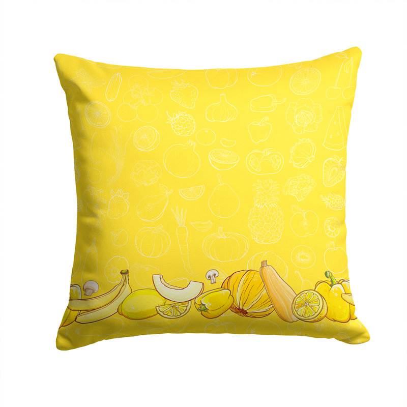 Coussin intérieur/extérieur fruits et légumes, 14 po x 14 po