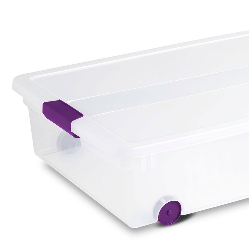 Sterilite Clear View Storage Container Tote w/ Latching Lid