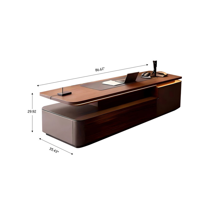 Bureau de direction 86,61 po Modern Luxury, H 29,92 po x l 86,61 po x P 35,43 po