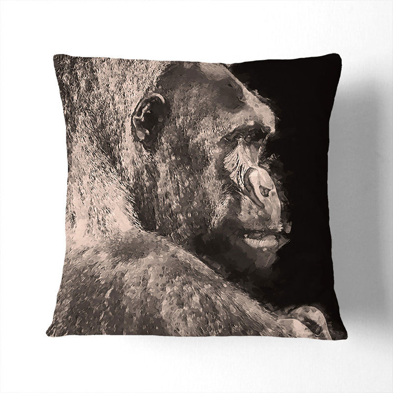 Square Throw Cushion, Black, 55cm H x 55cm W x 20cm D