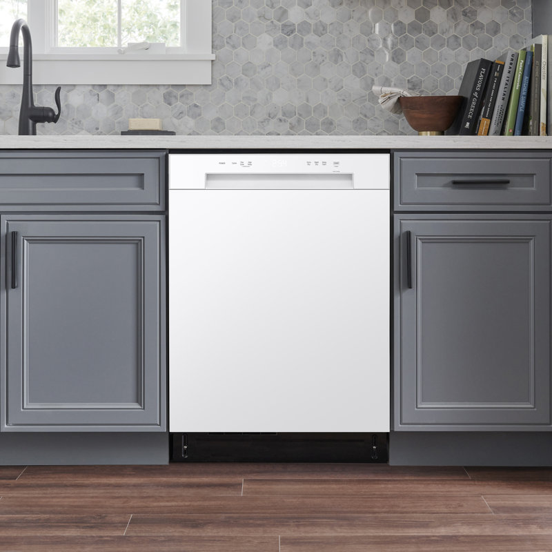 LG Front Control Dishwasher with LoDecibel Operation and Dynamic Dry, White