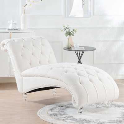 Chaise longue sans accoudoirs touffetée
