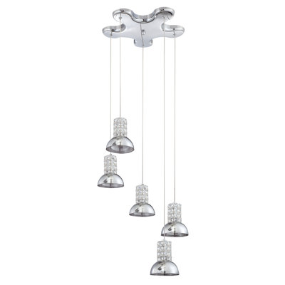 Luminaire suspendu dôme 5 lumières grappe Millenium